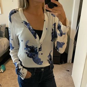 Long Sleeve Floral Blouse